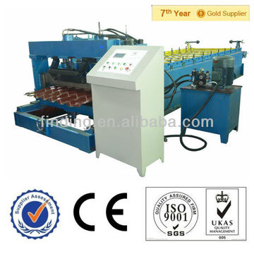 steel metal high rib roofing tile ridge cap panel roll forming machine